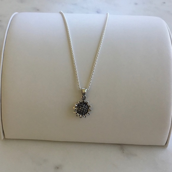Sterling Silver Sunflower Necklace - Picture 8 of 15